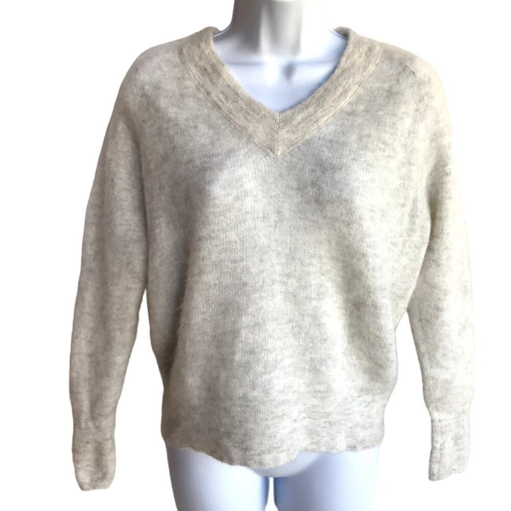 Madewell Alpaca Blend Boyfriend Style V Neck Sweater size S